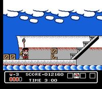 une photo d'Ã©cran de Hammerin Harry sur Nintendo Nes